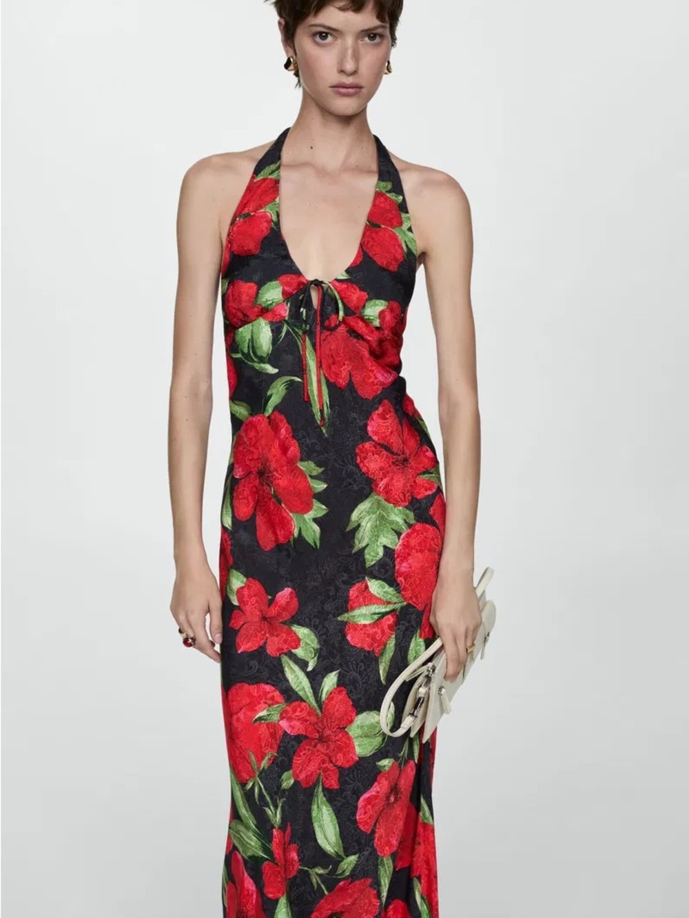 Mango Floral Halter Dress